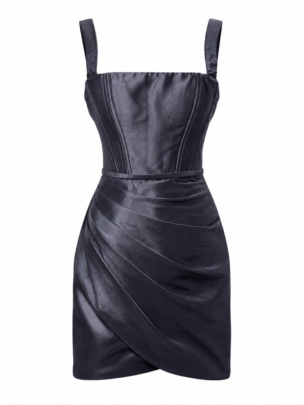 Hera Couture Satin Corset Mini Dress Dark Academia Coquette Mob Wife Glam Sz 4